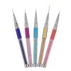 Nail Art Pen Brushes Nail Gel Polish Painting Drawing Line Stripe Flower Design 5Pcs 7/9/11/15/20mm