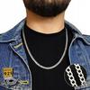Men' Silver Chain Cuirass 925 SILVER FULL 7mm Diamond Cuban