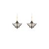 Dark Wind Oil Butterfly Earrings, Creative Design Sense Alloy Star Moon Moth Ear Hook Earrings Women