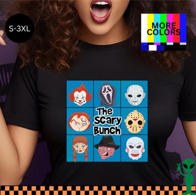 The Scary Bunch Shirt Brady Halloween Parody S-3XL Unisex Short-Sleeve
