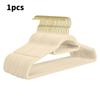 Velvet Flock Hangers Non Slip 360 Degree Hook Coats Hanging Plastic Adjustable