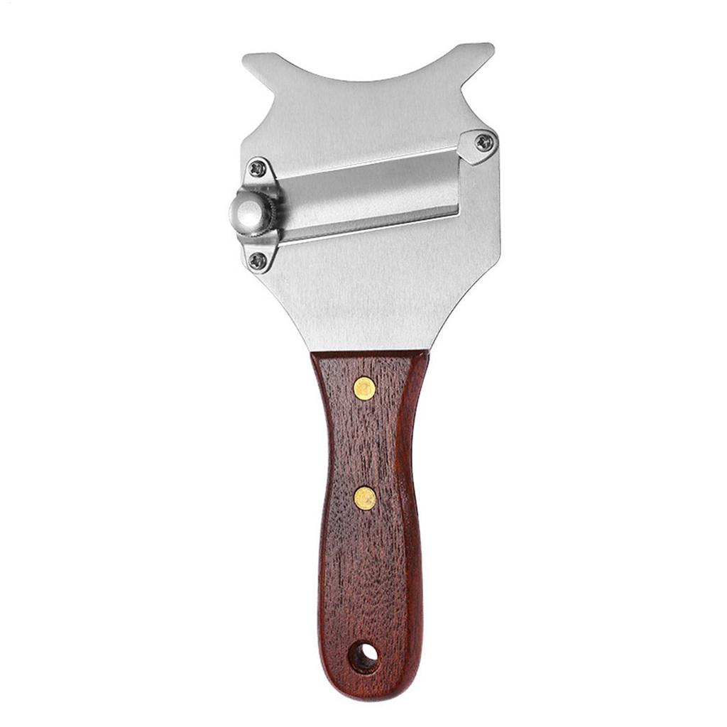 Truffle Slicer Shaver Stainless Steel Chocolate Cheese Shaver Grater Curler with Adjustable Smooth Blade and Wood Handle
