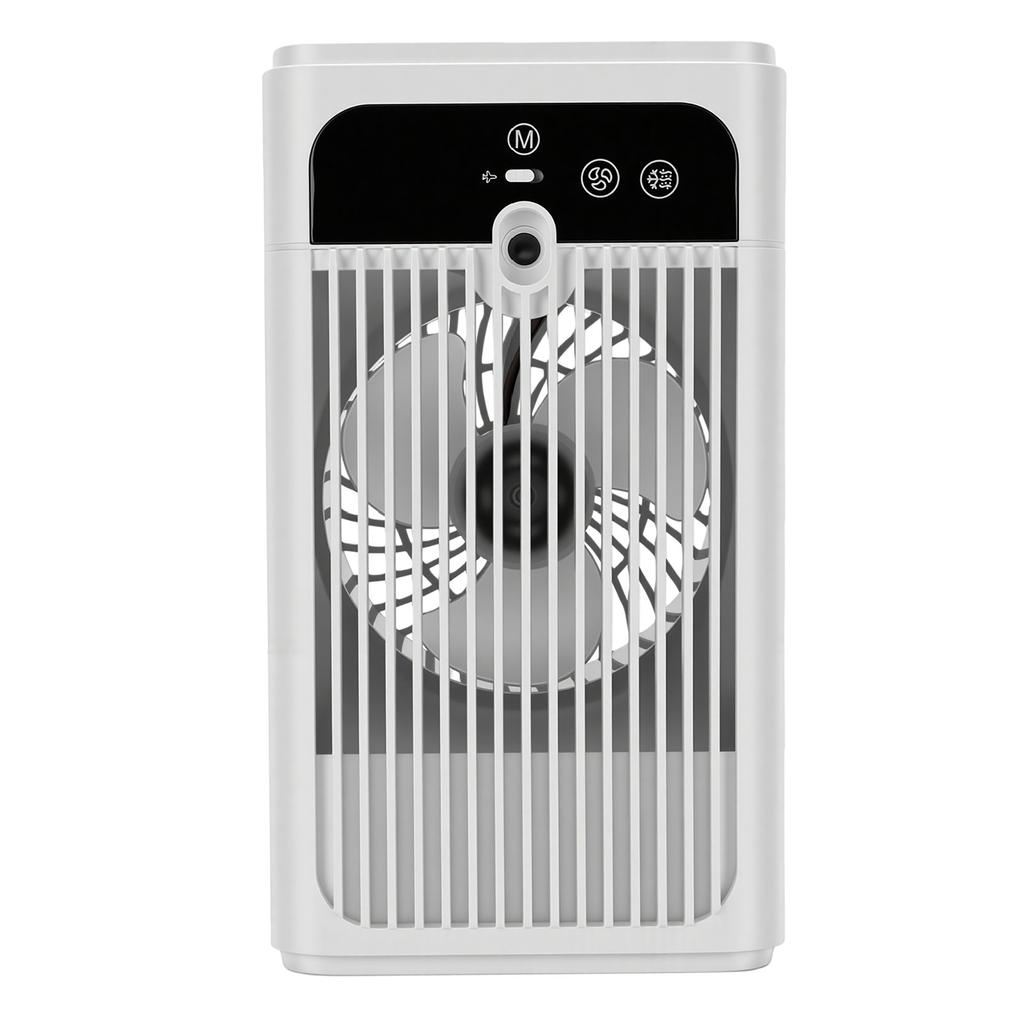 Desktop Air Conditioner with Timer Clock Ambient Temperature Display Quiet 500ML Rechargeable Desk Air Cooler Fan for