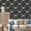 Rainbows and Butterflies Boho Wallpaper, Turquoise and Graphite, for Living Room and Bedroom, 50x1000