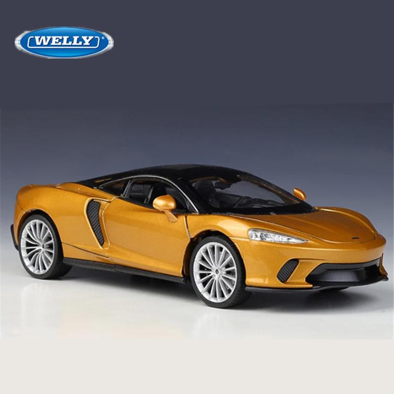 WELLY 1/24 McLaren GT Alloy Sports Car Model Diecasts Metal Racing Super Vehicles Car Model High Simulation Collection Kids Gift