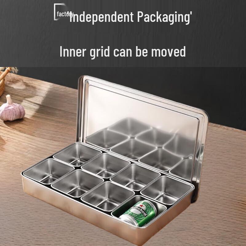 Beifu Commercial 8-Flavor Countertop Seasoning Box Set