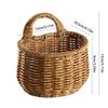 Wall Basket Handmade Home Organization with Handle Door Flower Basket for Outdoor Garden Kitchen Room Mail Plant Entryway Home