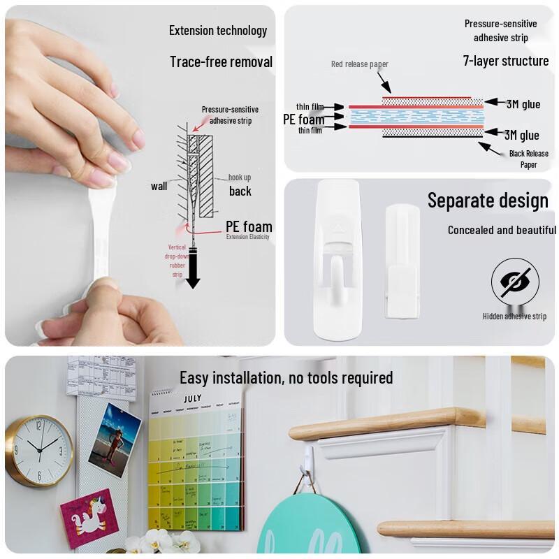 Gaoman No-Drill Adhesive Hooks