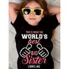 European Sizes Girls' Sister Outfit • Summer Short Sleeve Top with Big Lettering • Round Neck Casual Blouse for Sisters
