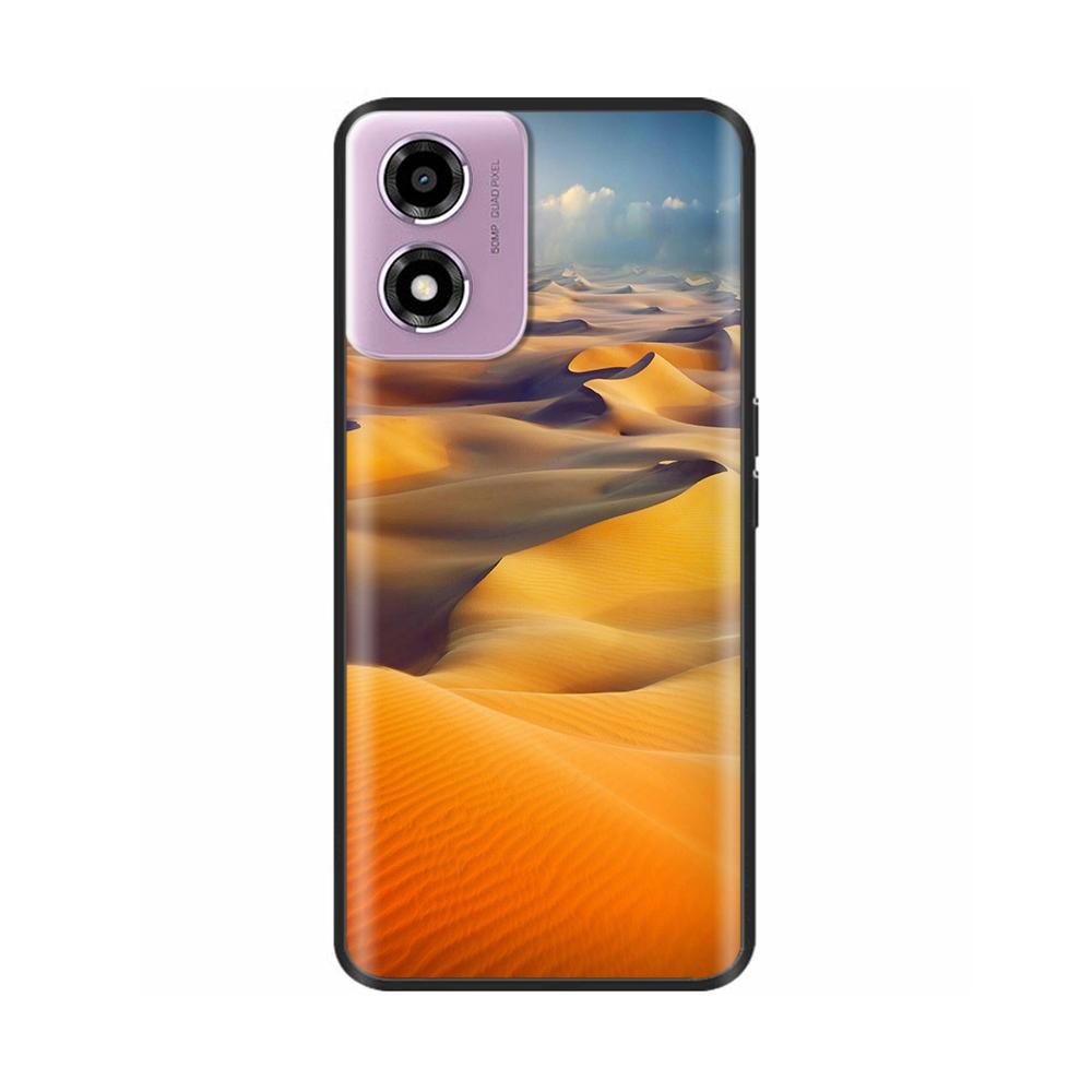 Für Motorola Moto E14 Hülle Niedliche Bemalte Weiche Schwarze Silikonhülle 6,56'' Stoßfeste Handyhülle Für Motorola E14 E 14 MotoE14 Taschen