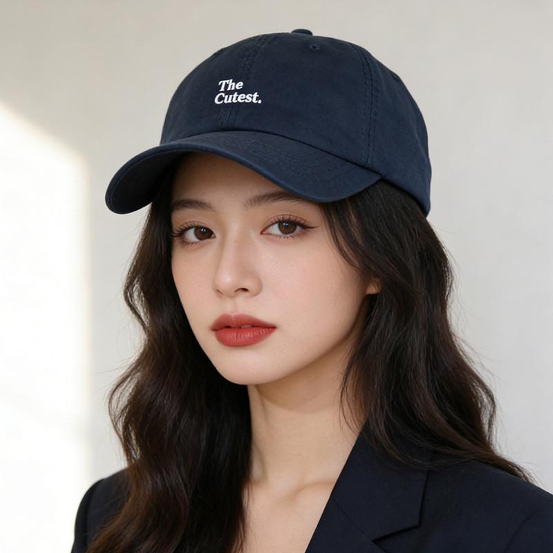Spring Summer Unisex Cotton Embroidered Letter Baseball Cap For Sun Protection