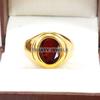 Garnet Oval Cut With 925 Sterling Silver Gold Plated Ring For Men's #B96 JL375671435816