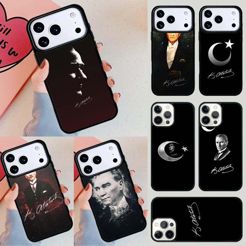 Mustafa Kemal Ataturk Unterschrift Handyhülle Für Apple iPhone 17 Air 16E 15 14 Plus 13 12 11 Pro Max Mini Funda Abdeckung