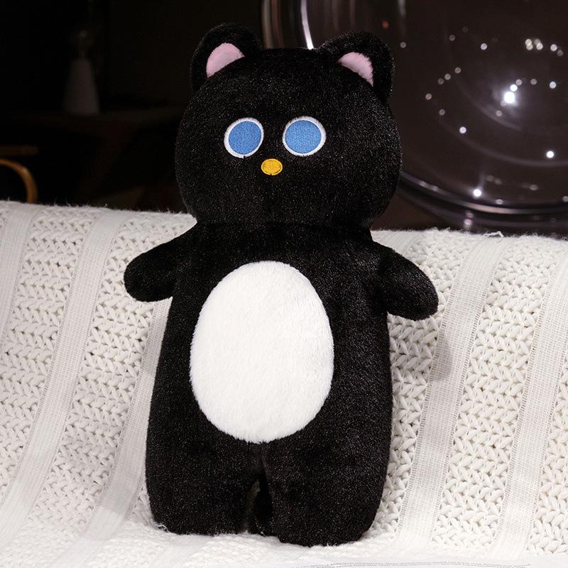 Black cat throw pillow plush toy doll cat doll home pillow girl soothing doll