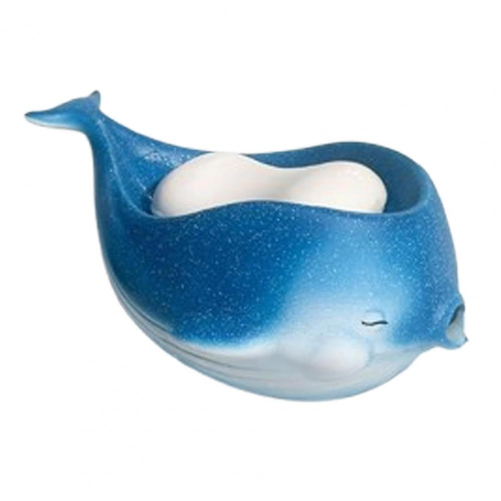 Soap Dish Whale-shaped Self-draining Soap Holder Easy-to-clean Bathroom Decor Reusable Shower Soap Box Design for Organized Bath