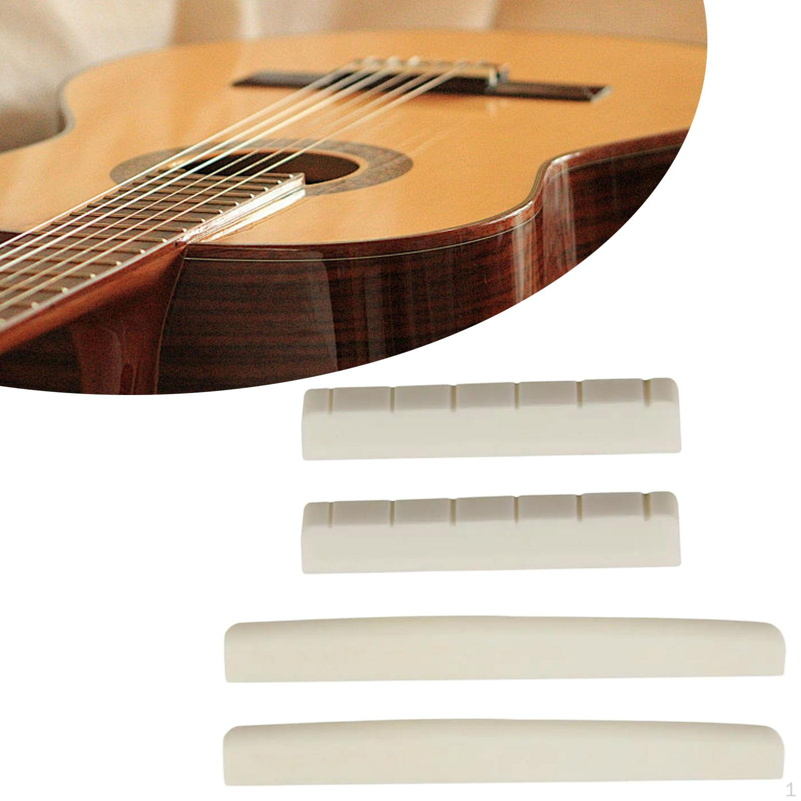 

2Pcs Bridge Saddle Nut Set for 6 Strings Guitar Folk Classical