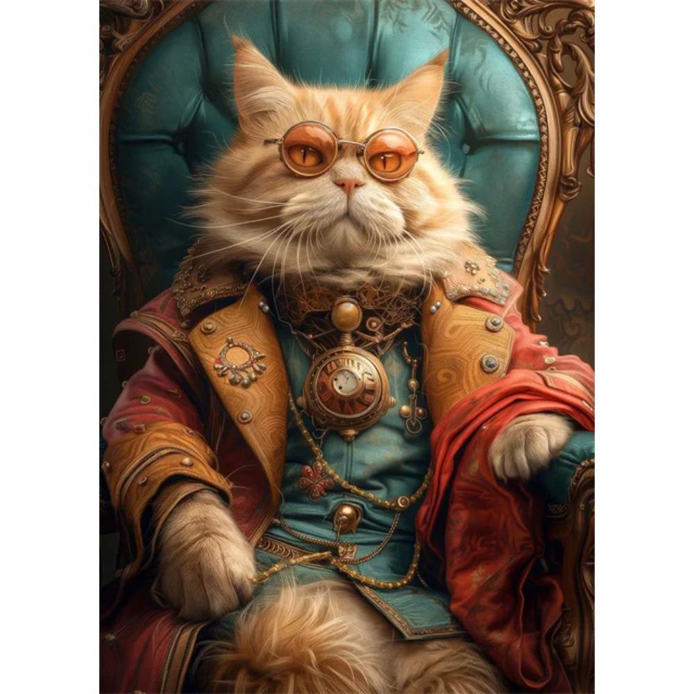 Steampunk Animals Royal Cat Sheep Dog Squirrel Rhino Posters Canvas Print Art Paintings Cuadros Wall Art for Living Room Decor