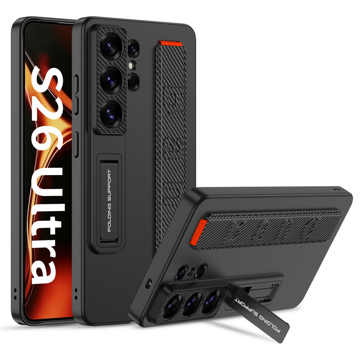 

GKK For Samsung Galaxy S26 Ultra Case PC + TPU Kickstand Phone Back Cover with Wristband