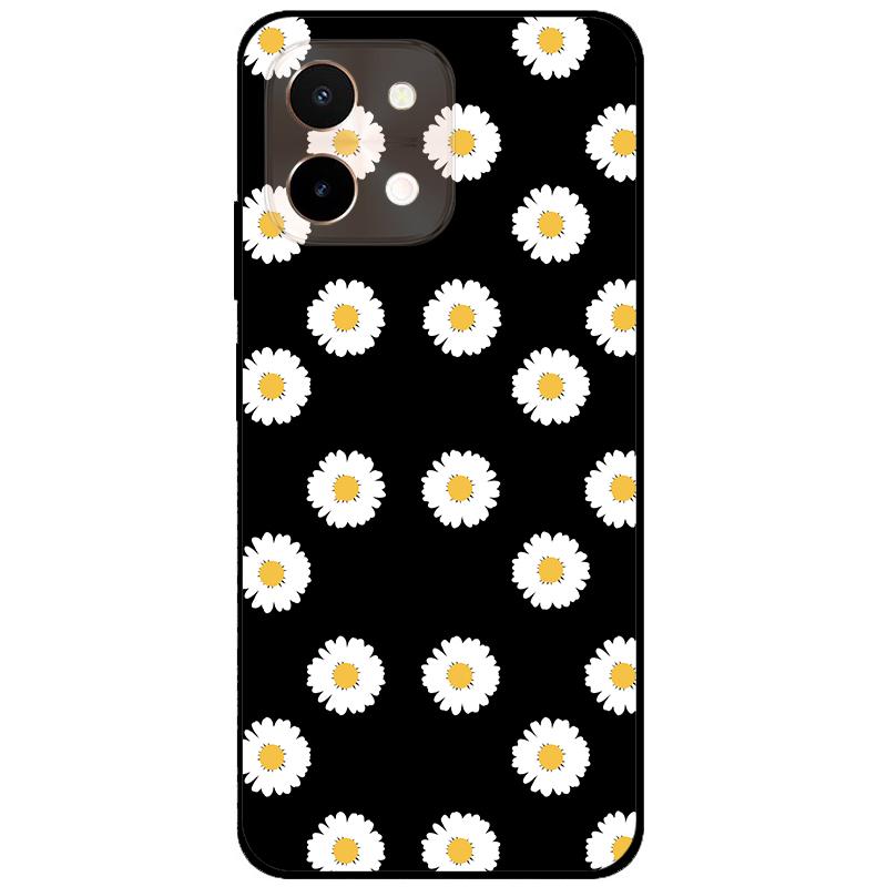 For Vivo Y28 4G Case 6.68'' Black TPU Silicon Cartoon Protection Cover for VivoY28 Y 28 4G Shockproof Capa Wolf Animals Soft Bag