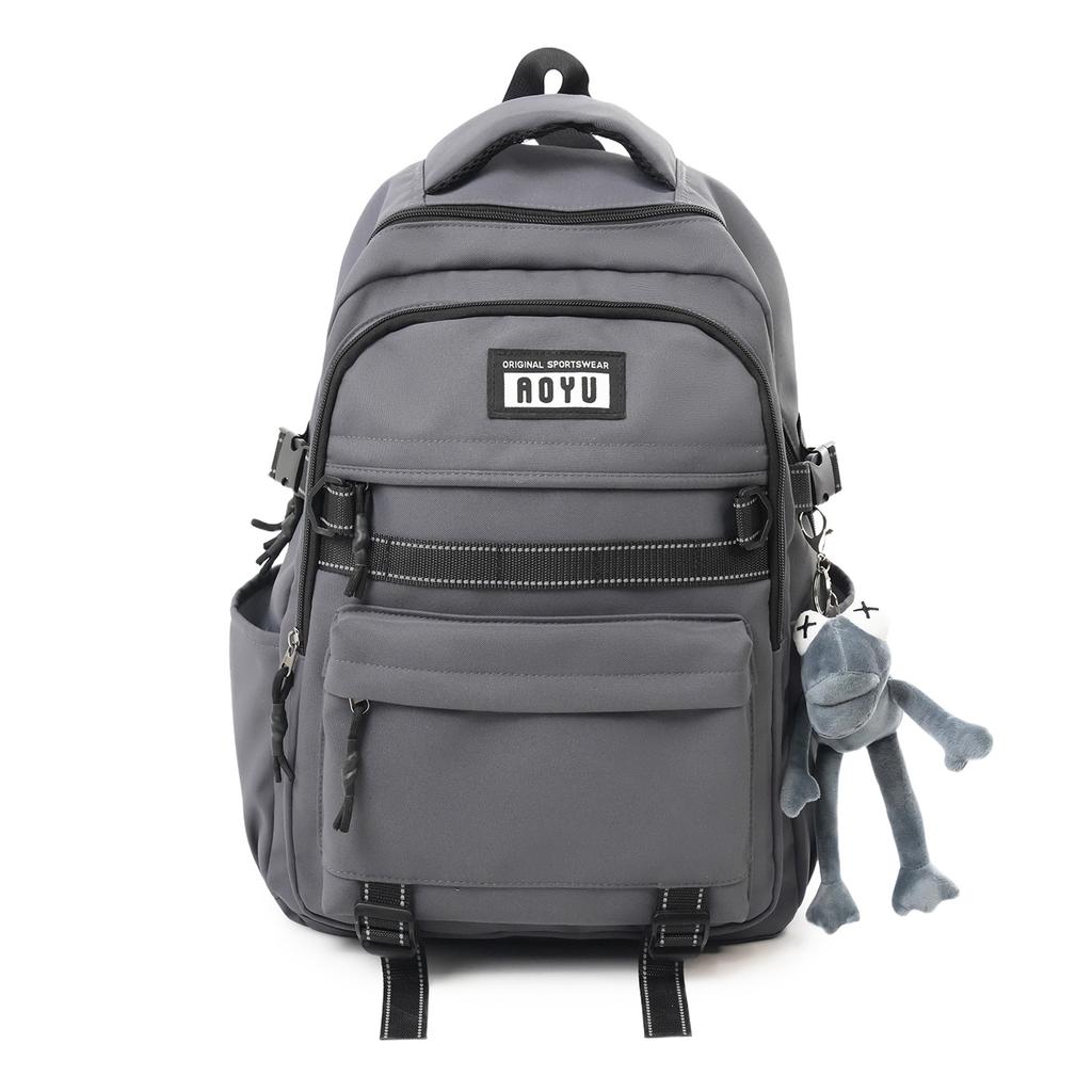 Schoolbag Japanese simple large-capacity schoolbag for male and female junior high school students High school students Durable backpack