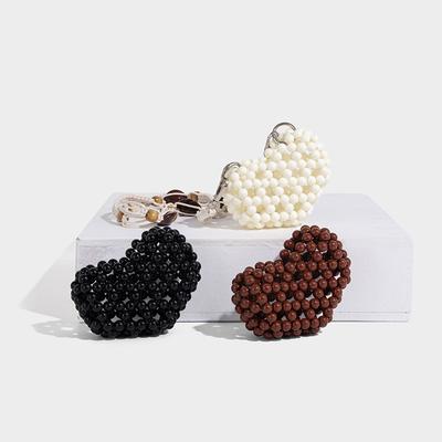 Summer Heart Decoration Lipstick Mini Small Bag for Women 2025 New Hollow Crossbody Mini Bag Earphone Bag