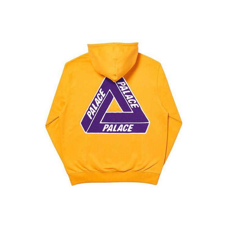 

Желтые мужские топы Palace с капюшоном из трех синели P18CS003