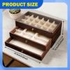 Box, Versatile In Its Use, with Soft Lining And Compartments, Including A Tray for Necklaces, Rings