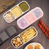 Snack Container with Lids Leak-Proof Bento Box Reusable Condiment Box 2/3 Compartments Sauce Cups Divided Food Storage Containers for School Travel