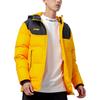 Li-Ning Color Block Casual Logo Hooded Long Sleeve Cotton Jacket Men Jacket Citrus-Yellow AFMR467-4