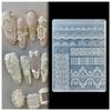 Reusable 3D Nail Molds Transparent Lace Nail Mold Hot Sale Nail Art Molds  Manicure Charms Making