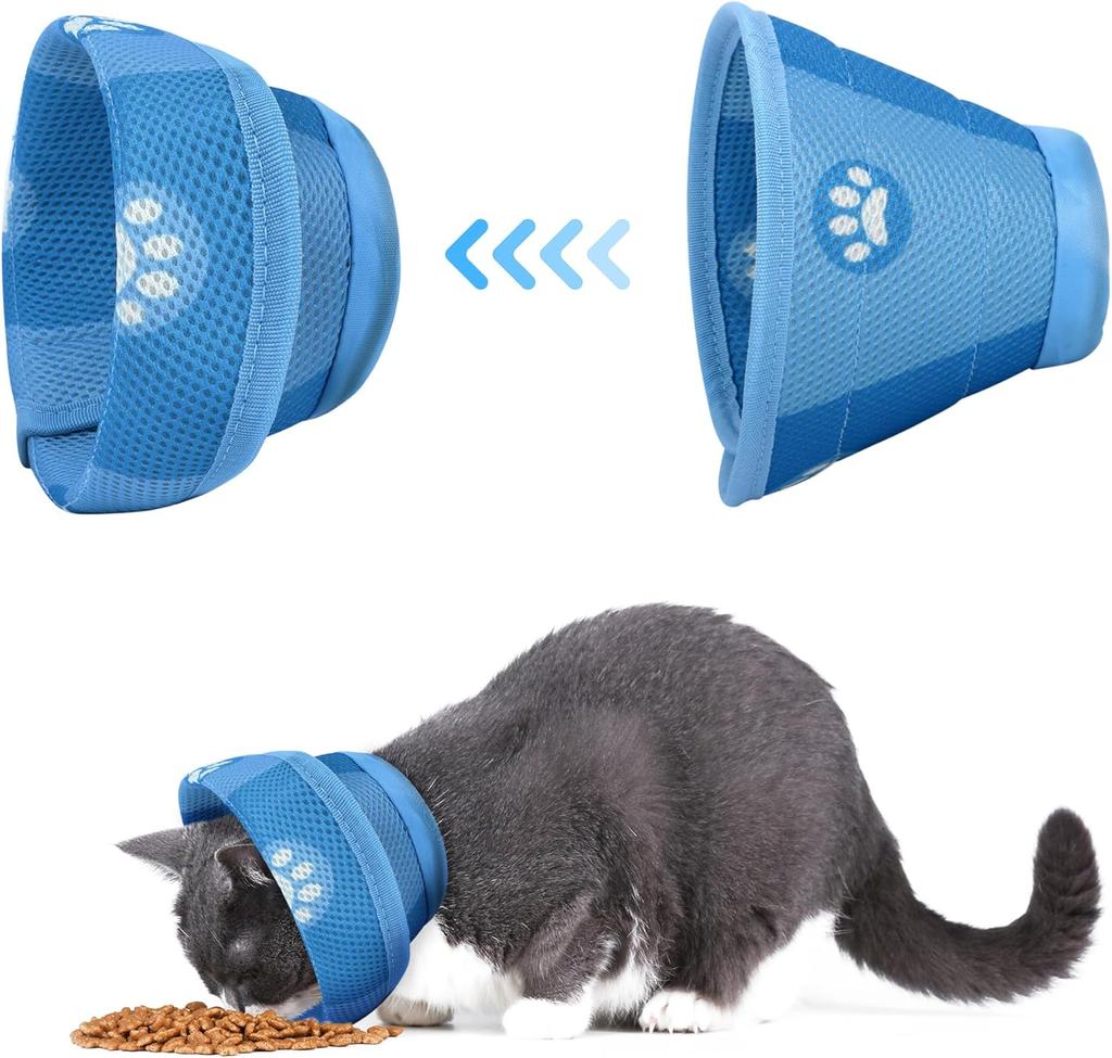 Justerbar Kattkonkrage Mjuk Anti-bit Skyddande Katt Elizabethkrage Katt och Hund Kirurgi Medicinsk Nackring Katttillbehör