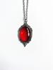 Fashion Quartz Crystal Pendant Necklace With Alloy Cross Chain For Men Women