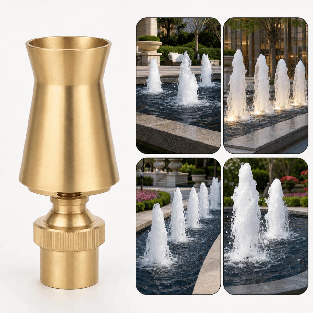 1.5 Inch Internal Thread Water Fountain Nozzle Brass Easy To Install Sprinkler Head Gold Ice Tower Fountain Nozzle