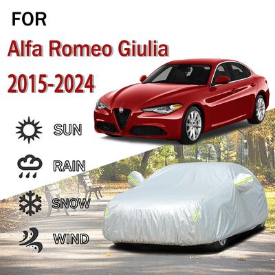 Für Alfa Romeo Giulia 2015-2024 Außenschutz Voll 190T Autoabdeckungen Schneeabdeckung Sonnenschutz Staubdicht Außen Autozubehör