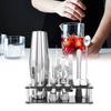 Modern Stainless Steel Cocktail Shaker Set With 25 Piece Bar Tools For Mixology