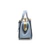 Coach Kisslock 21 Solid Color Leather Kiss Lock Shoulder Crossbody Handbag Small Women Handbags Fog-Blue Morandi 73935-B4M4