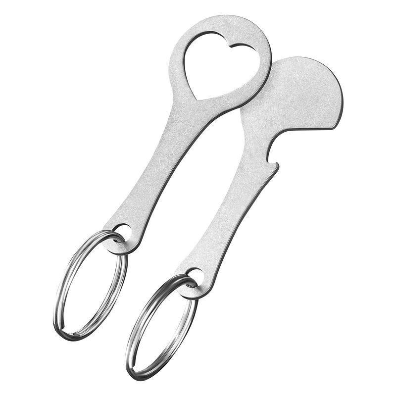 Metal Shopping Trolley Tokens Couple Key Chains Decorative Key Hook Keyrings
