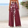 Women's Wide-Leg Casual Flowy Floral Print Pants