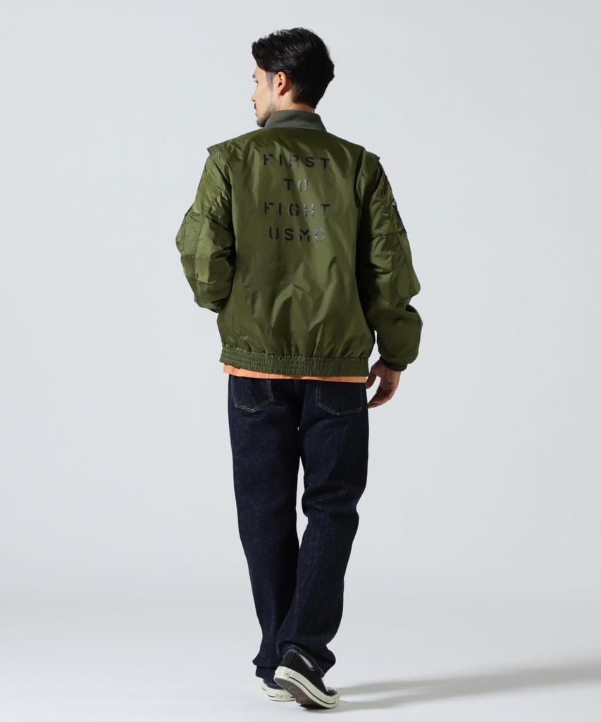 AVIREX USMC LIGHT WEP JACKET Men's L 310 Olive 783-5252013