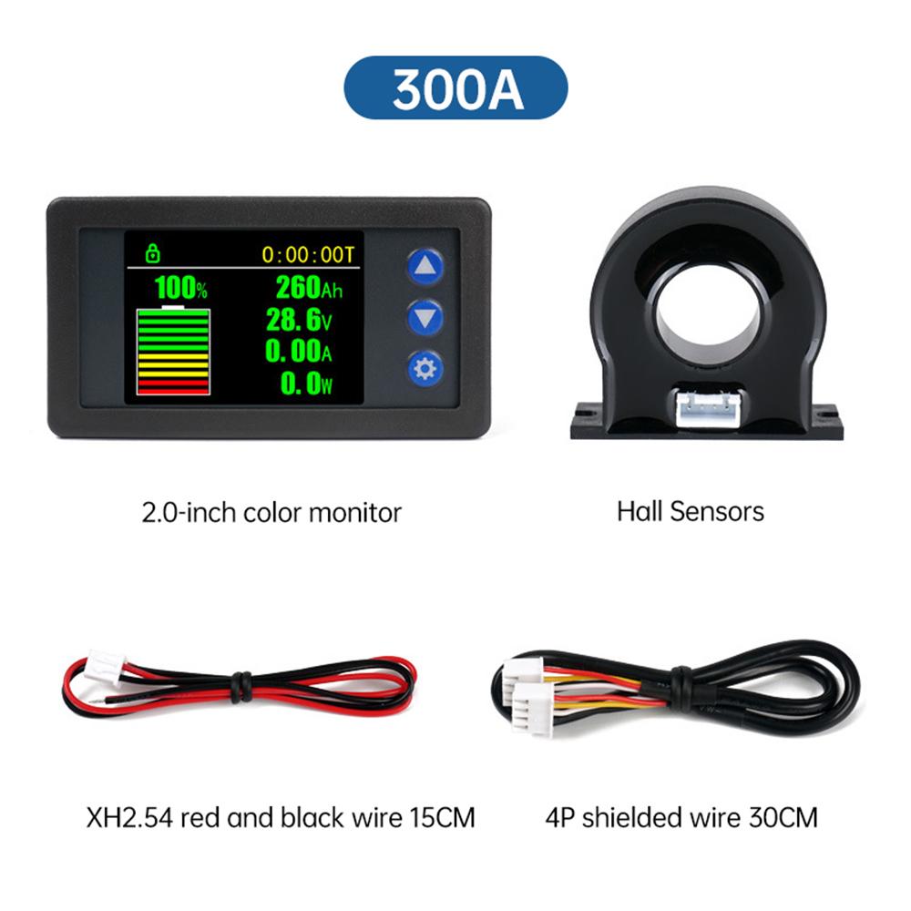 DC 11-111V 11A 111A 111A 111A 111A Battery Tester Coulomb Meter Battery Capacity Indicator Ammeter Voltmeter Battery Tester