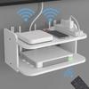 Router Shelf Wall Mount Punch Free WiFi Storage Set Top Box Stand for Living Room Bedroom