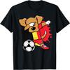 Dabbing Dog Belgium Soccer Fans Jersey Belgian Football T-Shirt