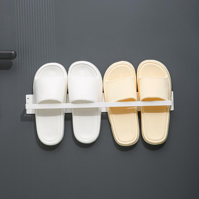 Wall-Mounted Magnetic Shoe Rack with Anti-Theft Iron Door Attachment