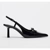 Mew Schwarze High Heels Schuhe für Damen Sexy Spitzschuh Markendesigner Slingbacks Schnallenriemen Elegant Party Damenpumps