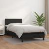 3140981 vidaXL Divan-lit Tapissier Avec Matelas Noir 90x200 Cm Similicuir