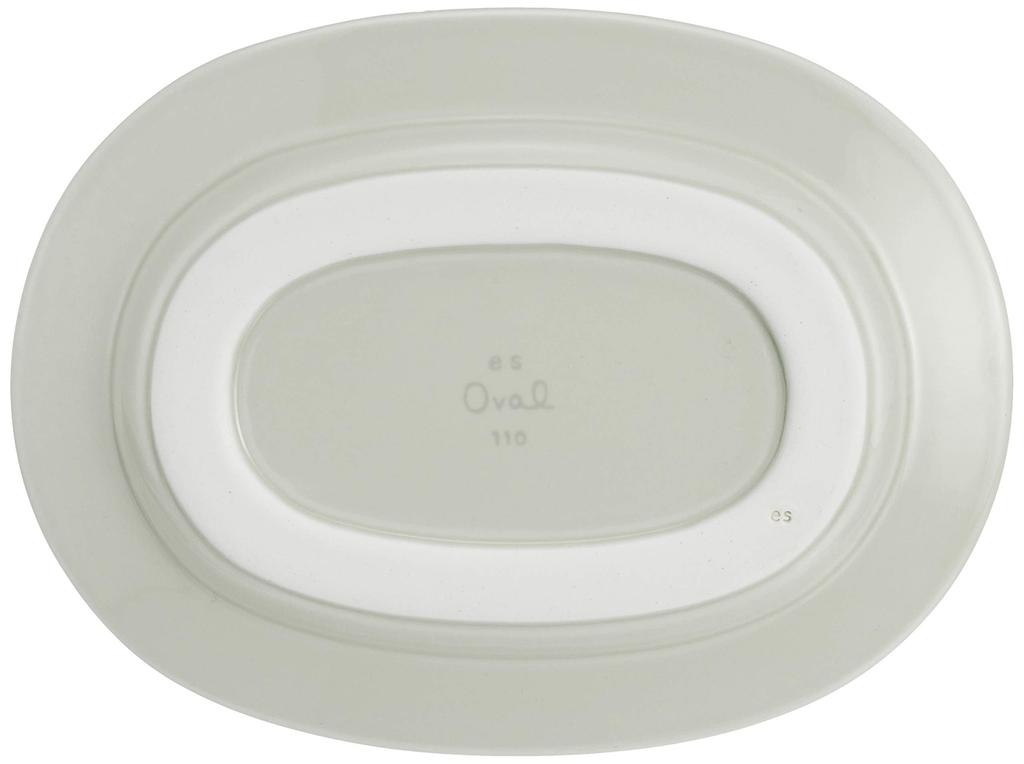 Hasami Ware Oval Side Plate GY "essence"