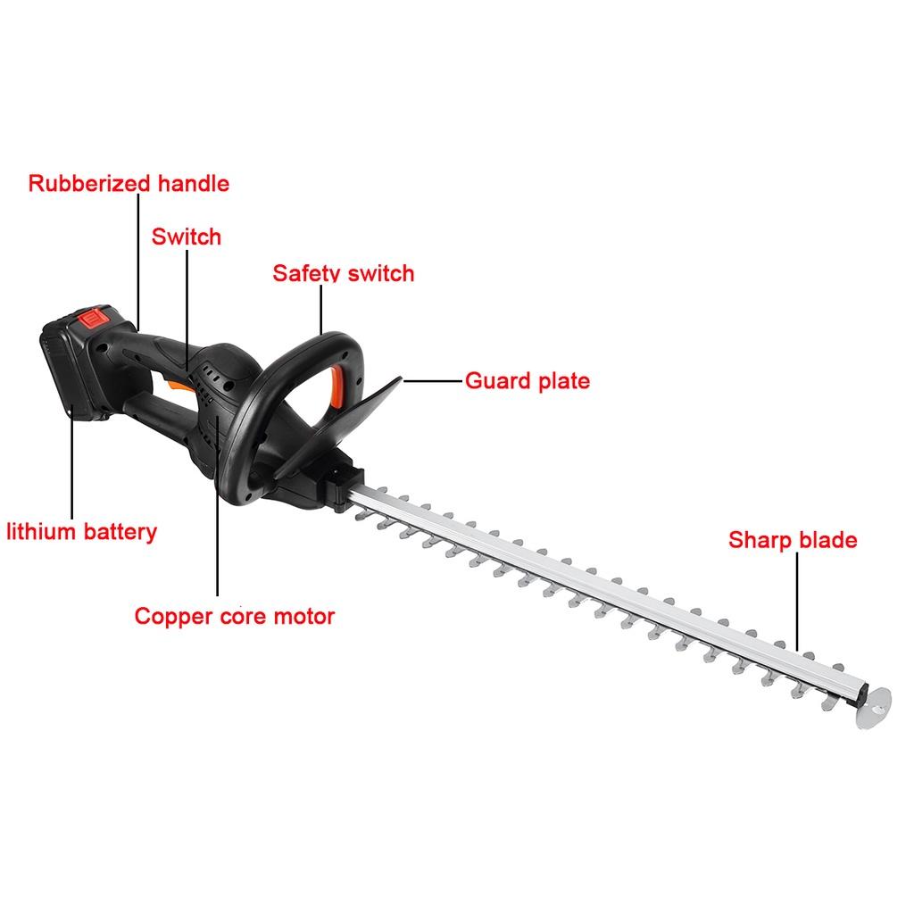 Hedge Trimmer Brushless Cordless Hedge Trimmer Batteries 18V Dual Action Pruning Saw Hedge Cutter Rotating Handle Tools