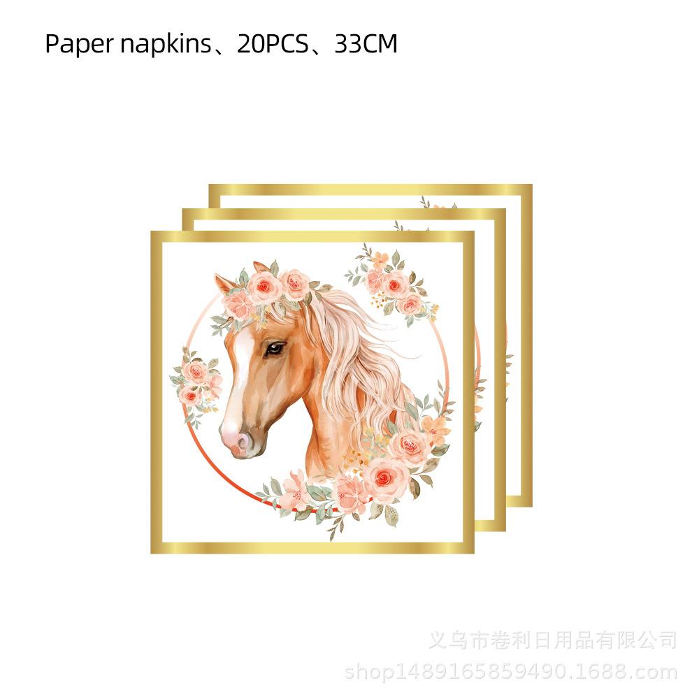 Horse Racing Themed Party Supplies Phnom Penh Horse Racing Party Decoration Banner Tableware Tablecloth Power Strip Balloon Package