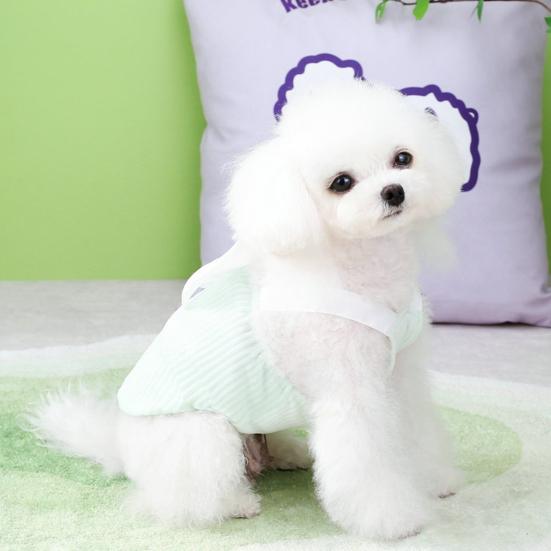 Haine pentru animale de companie Moale, confortabilă, accesoriu fotografic, subțire, respirabil, dulce, câine, poliester, cu nod, rochie, accesorii de primăvară