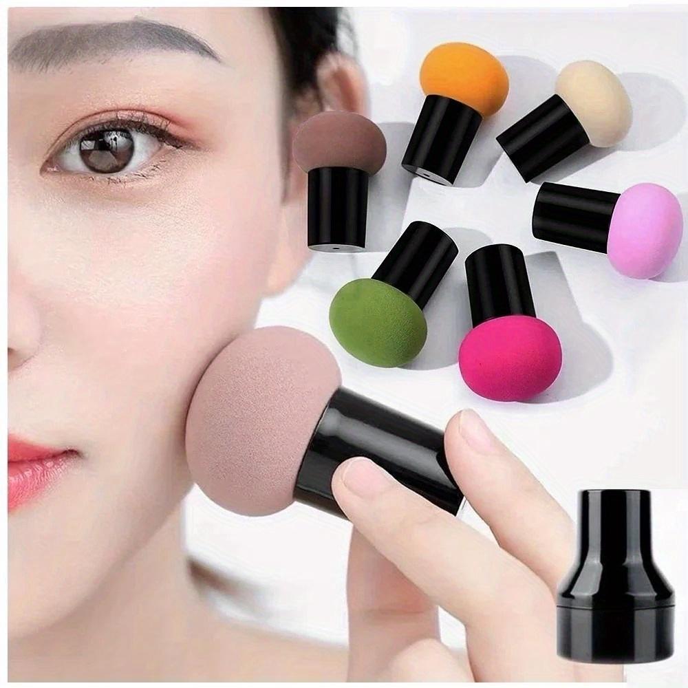 1PC Portable Wet or Dry Beauty Sponge Egg Mushroom Makeup Tool Wet and Dry Mushroom Head Makeup Bubble Portable